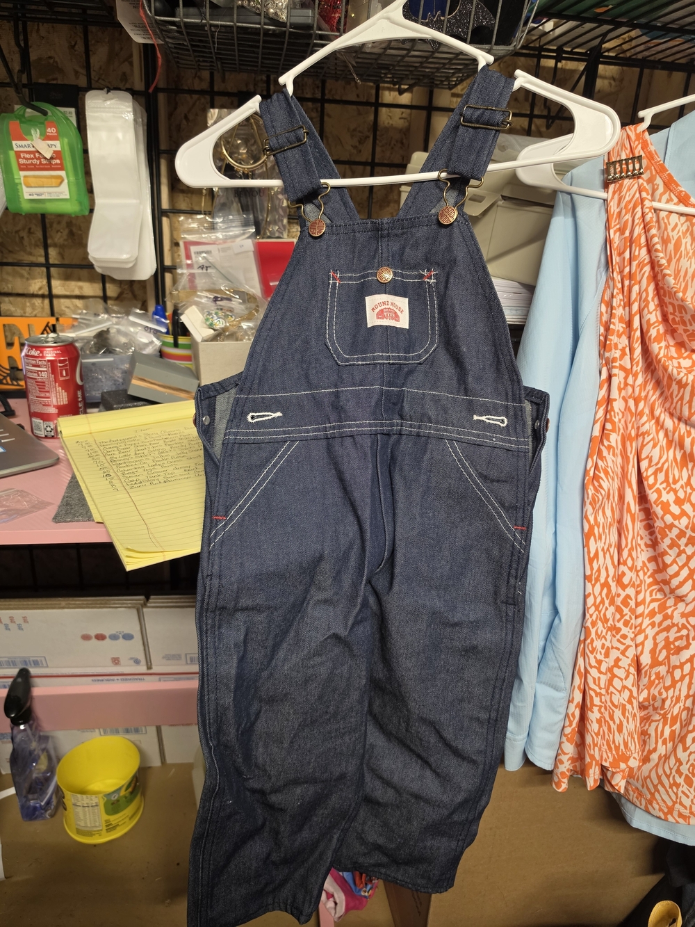 AT-1 Children's Denim Overalls - Dark Blue Kids One Piece Roundhouse 4T